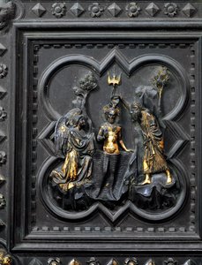 The Baptism of Christ by Saint John the Baptist, Tenth Panel of the South Doors of the Baptistery of San Giovanni